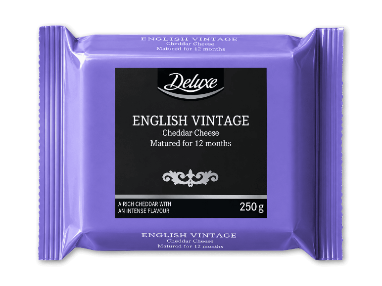 Deluxe English Vintage Cheddar ost, 250 g.