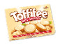 Pakke Toffifee med hvid chokolade, hasselnødder og hvid chokolade, 15 stykker.