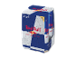 Firepak energidrikke, 250 ml hver, med vanddråber på emballagen.