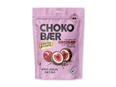 Kirsebær med hvid og mørk chokolade