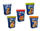 Fem pakker bagte, pressede pretzels i forskellige smagsvarianter: havsalt, honning-sennep & løg, tomater & urter, blandede frø, sort & hvid sesam.