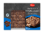 Milbona chokolade-praliné dessert med kakaobund og chokoladesovs.