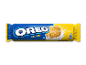 Oreo Golden-kiks i en blå og gul pakke
