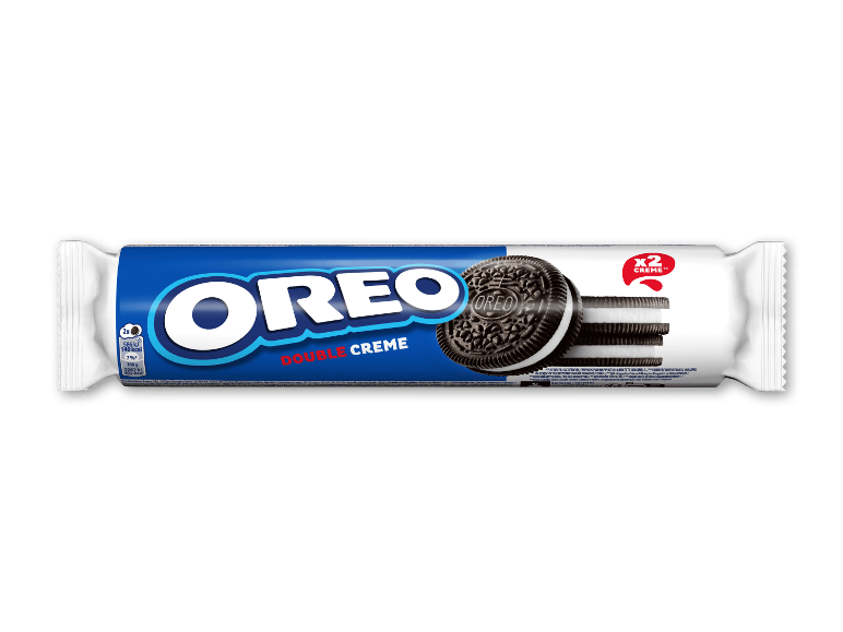 Oreo Double Creme kiks i emballage.