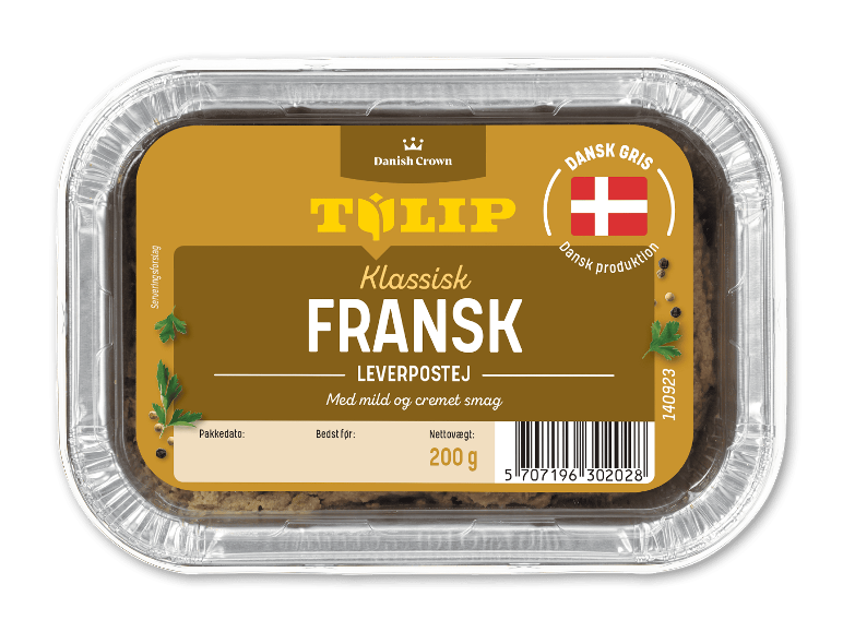 Klassisk fransk leverpostej, 200 g, med mild og cremet smag.