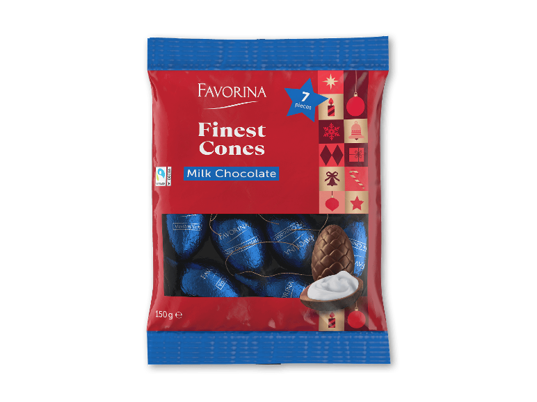 Favorina Chokoladekogler med nougatfyld, 150g