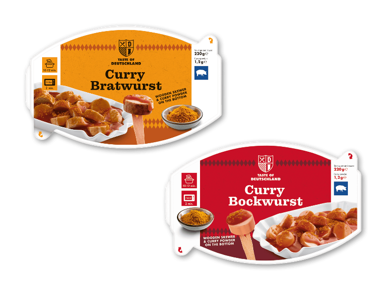 Chef Select Curry Bratwurst og Curry Bockwurst færdigretter