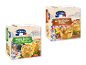 To æsker med franske minigratiner: med kartofler og med grøntsager.