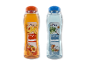 To 1000 ml flasker med showergel, en med fersken- og en med kokosduft.