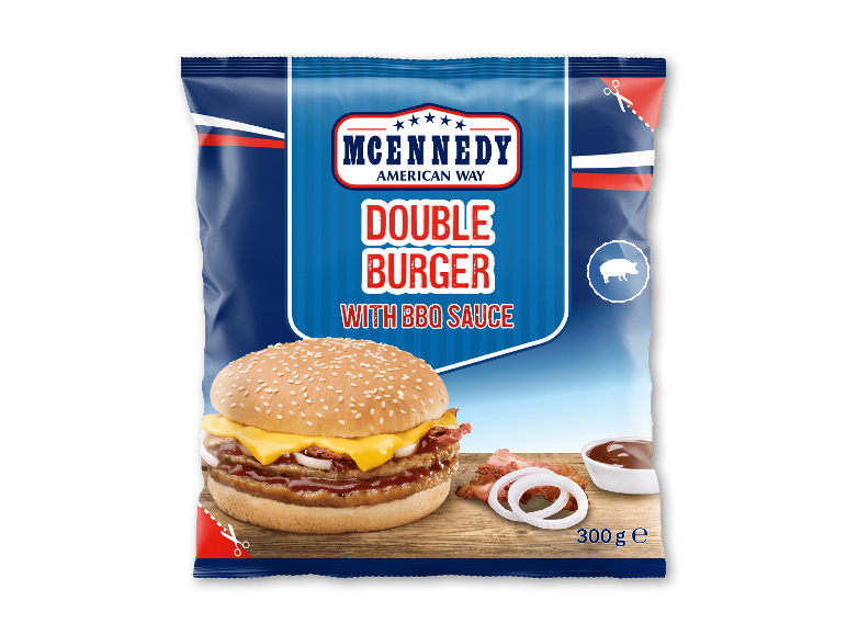 McEnnedy Double Burger med BBQ-sauce, 300g