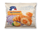 Pose med minicroissants med abrikosfyld, 540 g.