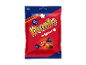 Rød slikpose med karamelslik, teksten ”original” og ”palm oil free”.