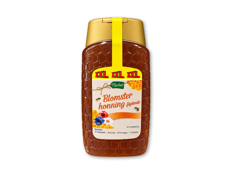 Maribel flydende blomsterhonning XXL, 750 g.