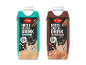 To proteinrige drikke: kaffe- og chokoladesmag, med 35g protein pr. pakke.