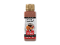 Flaske klassisk whiskysauce med et billede af bøf og fritter.