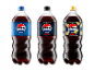 Tre Pepsi-flasker: klassisk, Max og Max Lemon Flavour, alle med maksimal smag uden sukker.