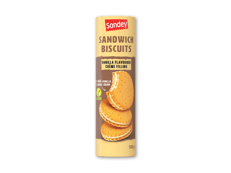 Sandwichkiks med vaniljesmag i en 500 g rulle