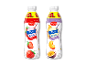 Milbona Yogo Drink XXL drikkeyoghurt med smag af jordbær samt fersken og passionsfrugt.