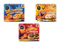 Tre æsker Halloween-småkager med smag af appelsin, hvid chokolade og kakao.