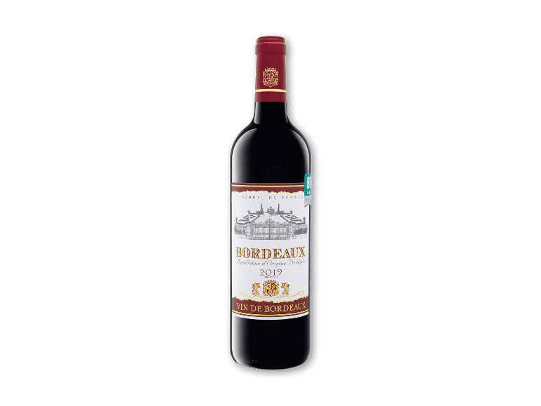 Bordeaux AOP, tør rødvin, 2019.