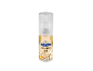 Guld madfarvespray med cupcake- og stjerneillustrationer.