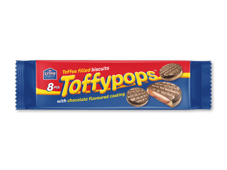 Pakke med toffee-fyldte kiks med chokoladesmag, 8 stk.