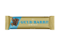 Chokoladebar med saltkaramel på hvid baggrund.