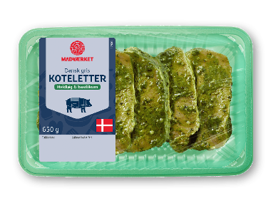 MADVÆRKET Koteletter med hvidløg og basilikum