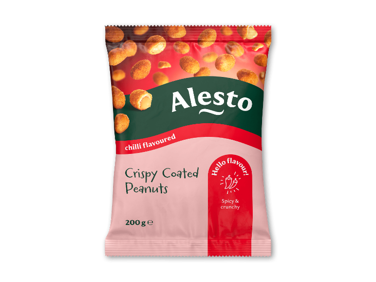 ALESTO Sprøde Coated Peanuts, chili smag, 200g
