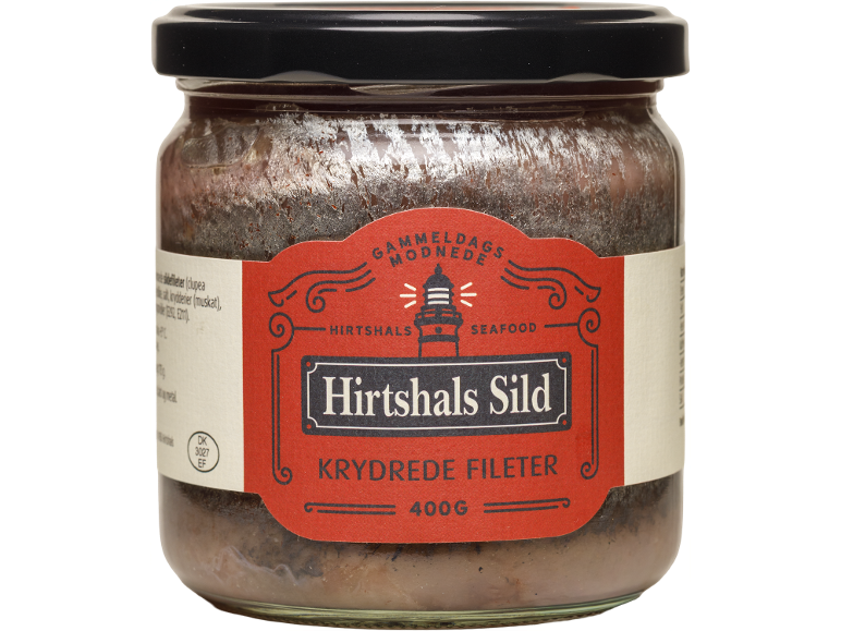 Glas med krydrede sildefileter, 400g