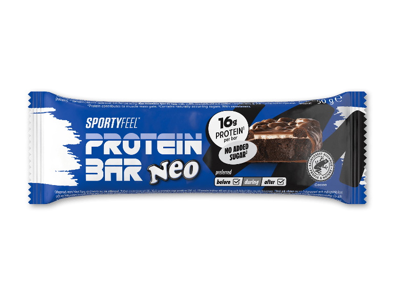 SportyFeel proteinbar Protein Bar Neo med kakaosmag, 50 g