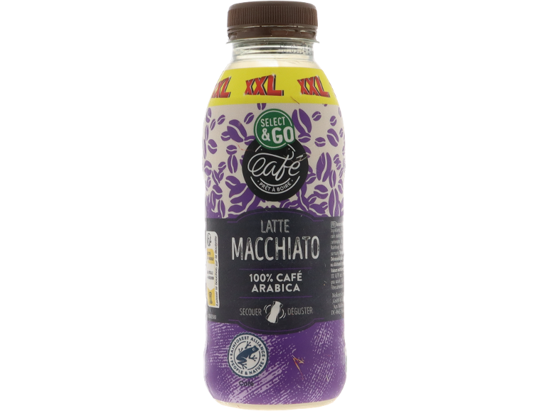 Flaske klar latte macchiato med 100% Arabica kaffe, XXL-størrelse.