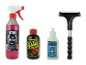 Bilplejesæt til vinteren med de-icer spray, silikone, låseolie og en isskraber.