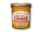 Cremet abrikos- og appelsinsmørepålæg i et glas