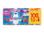 En 12-pakke bærsmagende yoghurtdrikke, med hindbær- og skovfrugtvarianter.