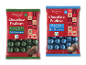 Favorina chokoladepraliner med hasselnød- og mælkefyld i festlig emballage.