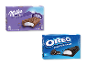 Pakker med Milka Choco Snack og Oreo Fresh Milk-Snack