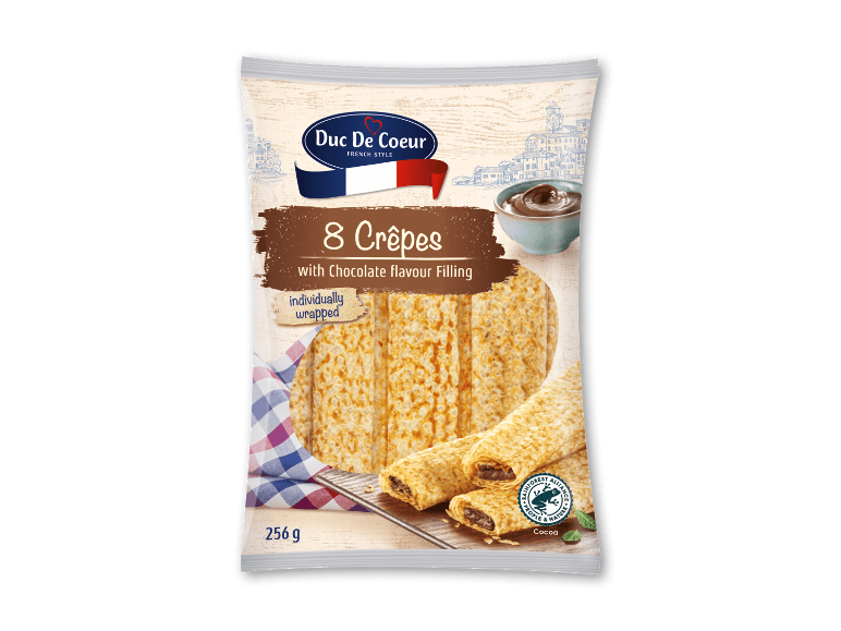 Crêpes med chokoladecreme
