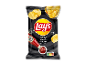En 175 g pose kartoffelchips med ketchup-smag.