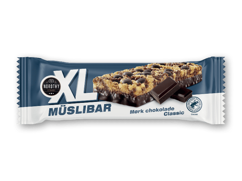 Müslibar med mørk chokolade