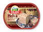 Pakke med halva med kakao med illustration af produktet på en tallerken.