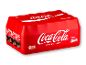 En 24-pak cola-flasker i rød plastemballage, 24 x 250 ml.