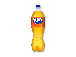Fanta Orange 1,75 l flaske med blåt låg