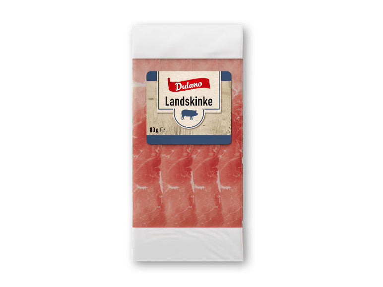 Pakket landskinke i skiver, 80g