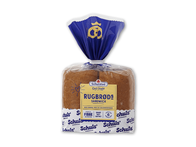 Skiveskåret rugbrød til sandwich i emballage