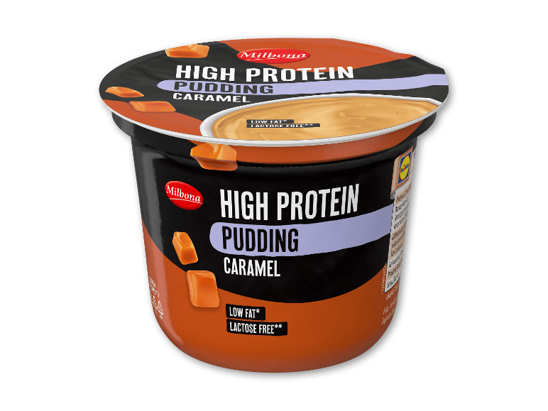 Milbona High Protein budding med karamelsmag