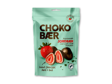 Jordbær med mørk og hvid chokolade