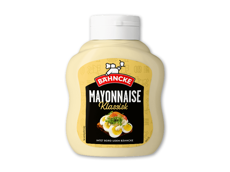 Klassisk mayonnaise i en praktisk klemmeflaske.