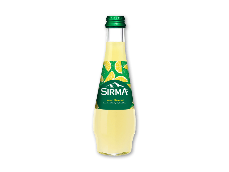 SIRMA citronaromatiseret naturligt danskvand i glasflaske