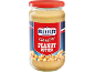 Crunchy jordnøddesmør i et 454 g glas med rødt låg